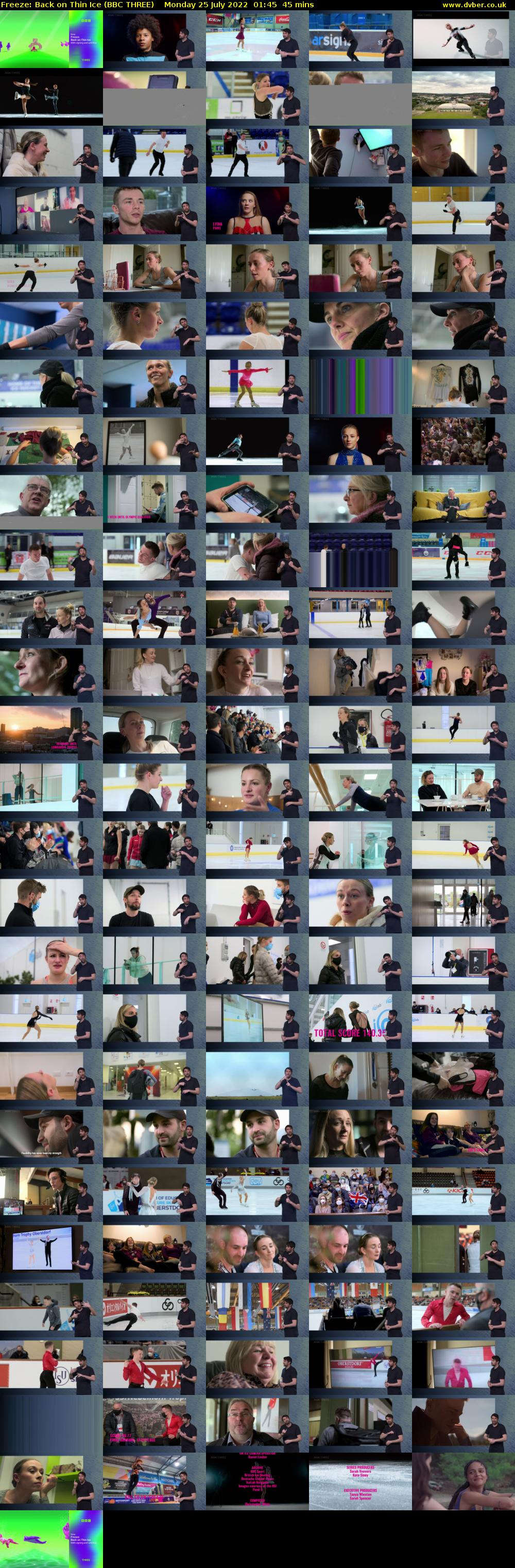 Freeze: Back on Thin Ice (BBC THREE) Monday 25 July 2022 01:45 - 02:30