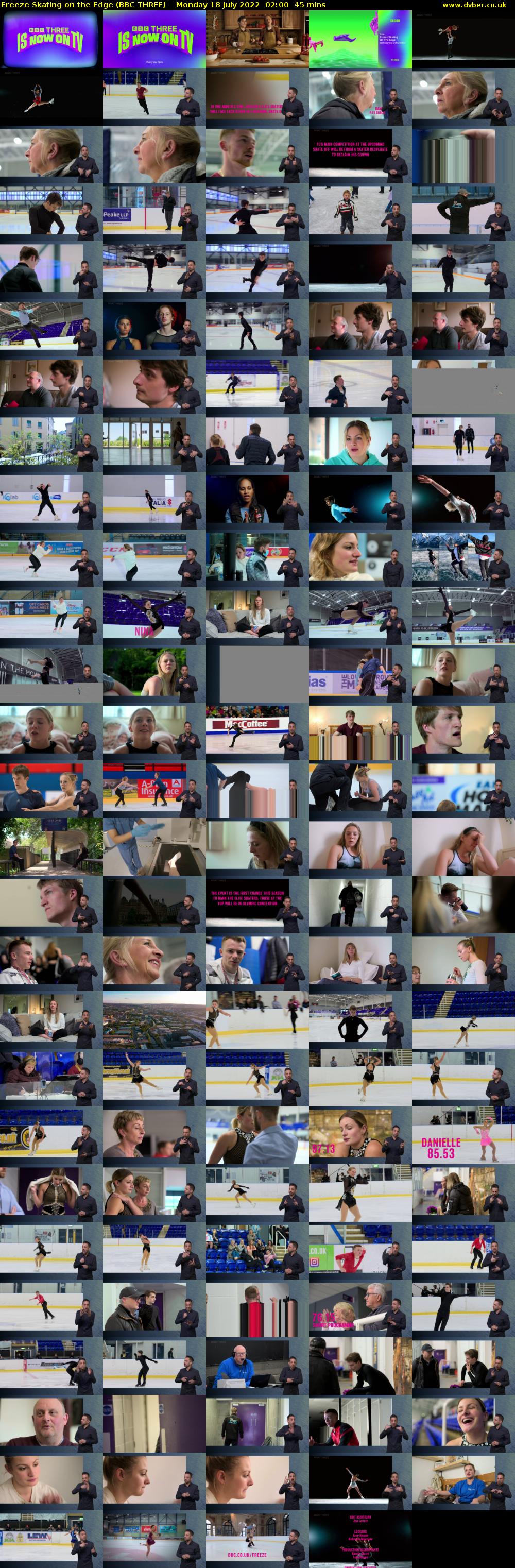 Freeze Skating on the Edge (BBC THREE) Monday 18 July 2022 02:00 - 02:45