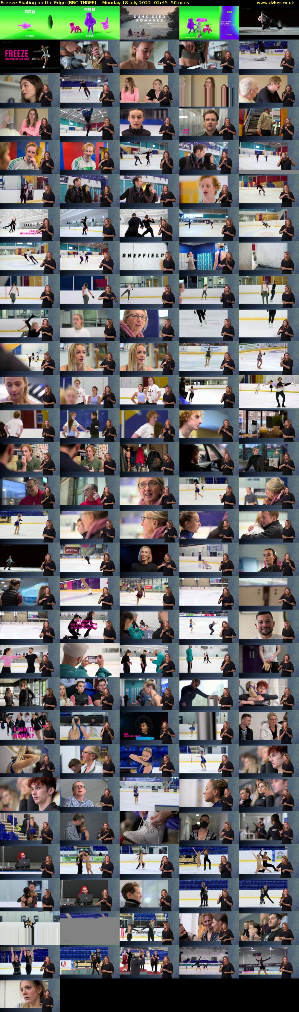 Freeze Skating on the Edge (BBC THREE) Monday 18 July 2022 02:45 - 03:35