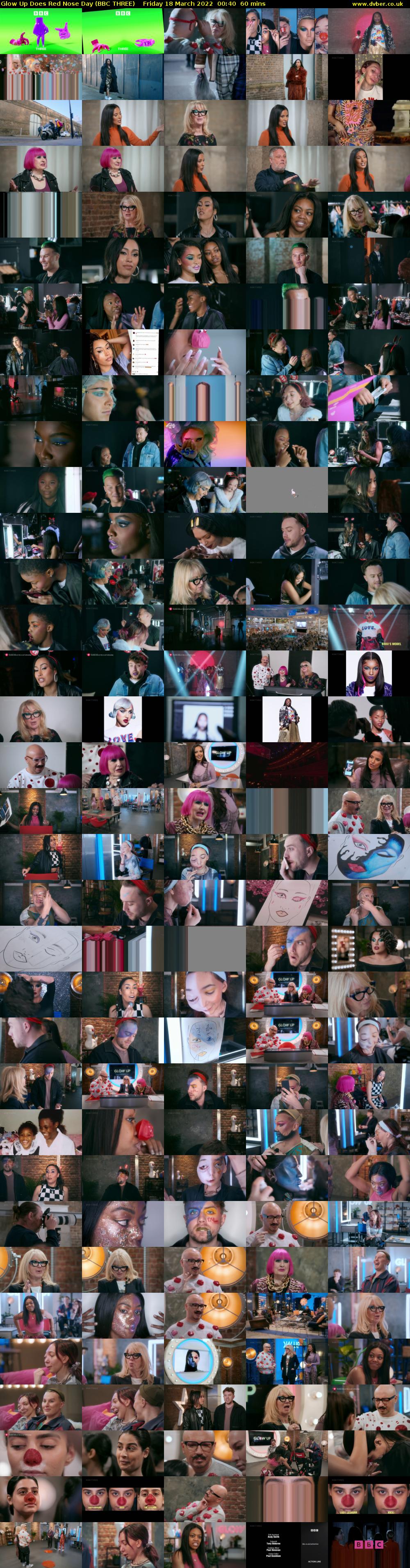 Glow Up Does Red Nose Day (BBC THREE) Friday 18 March 2022 00:40 - 01:40