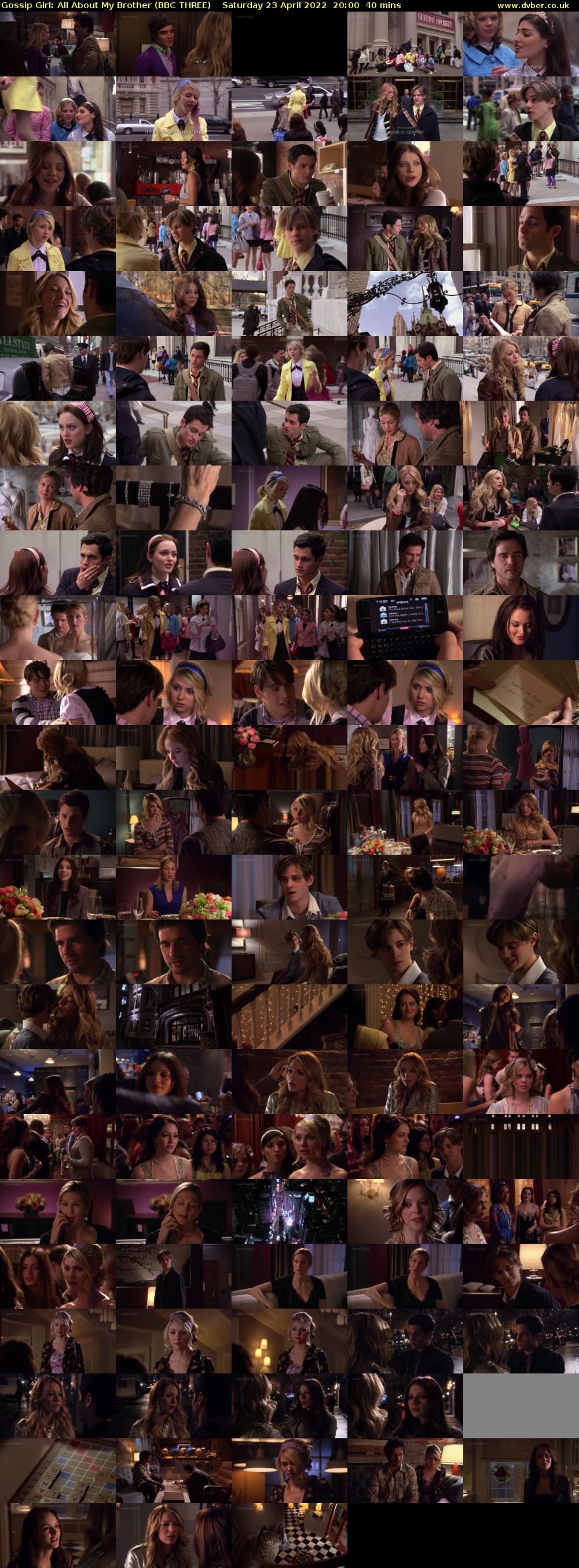 Gossip Girl: All About My Brother (BBC THREE) Saturday 23 April 2022 20:00 - 20:40