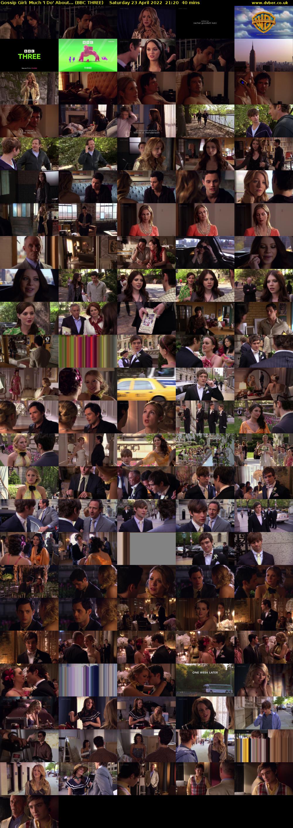 Gossip Girl: Much 'I Do' About... (BBC THREE) Saturday 23 April 2022 21:20 - 22:00