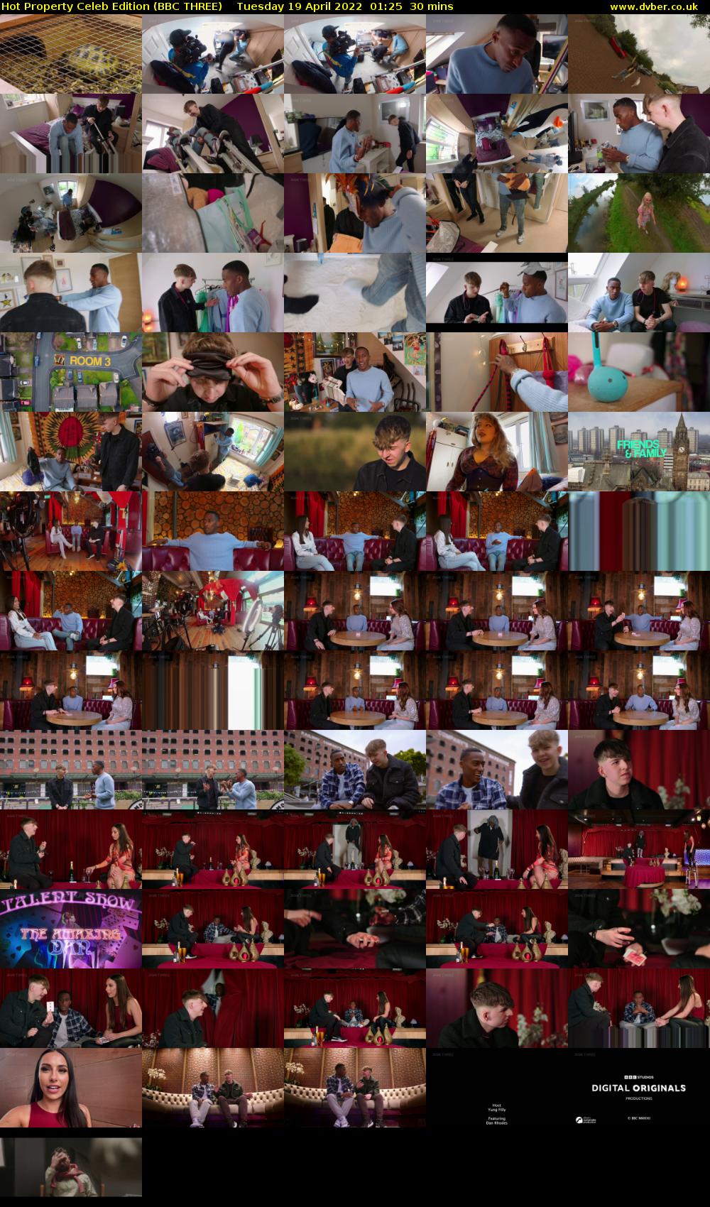 Hot Property Celeb Edition (BBC THREE) Tuesday 19 April 2022 01:25 - 01:55