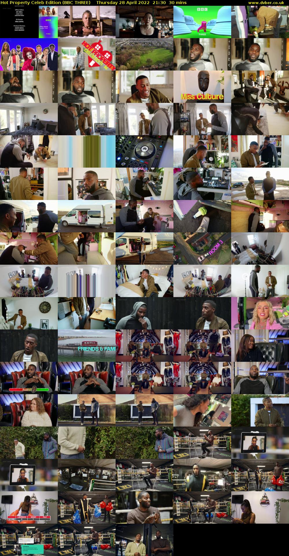 Hot Property Celeb Edition (BBC THREE) Thursday 28 April 2022 21:30 - 22:00