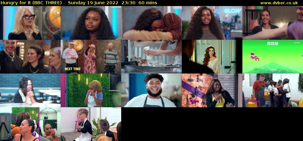 Hungry for It (BBC THREE) Sunday 19 June 2022 23:30 - 00:30