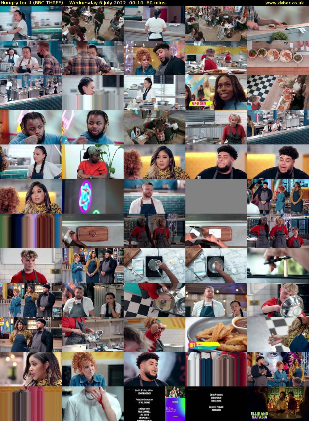 Hungry for It (BBC THREE) Wednesday 6 July 2022 00:10 - 01:10