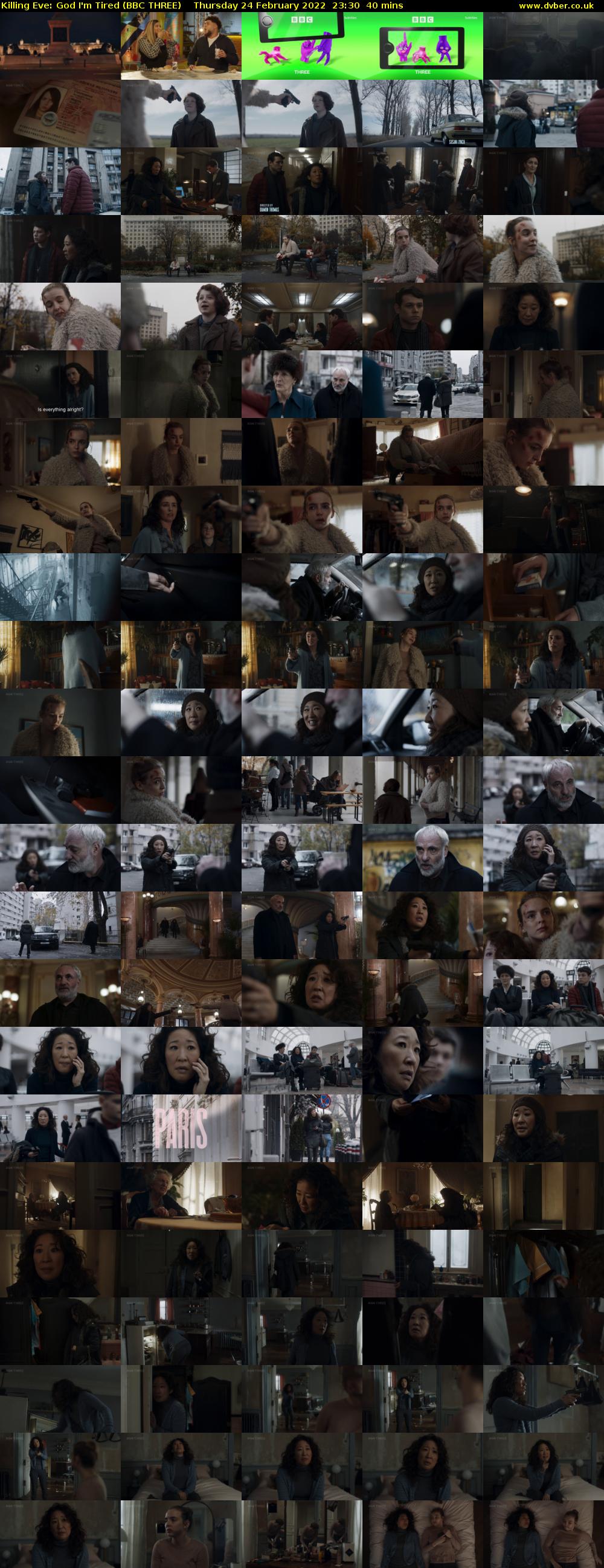 Killing Eve: God I'm Tired (BBC THREE) Thursday 24 February 2022 23:30 - 00:10