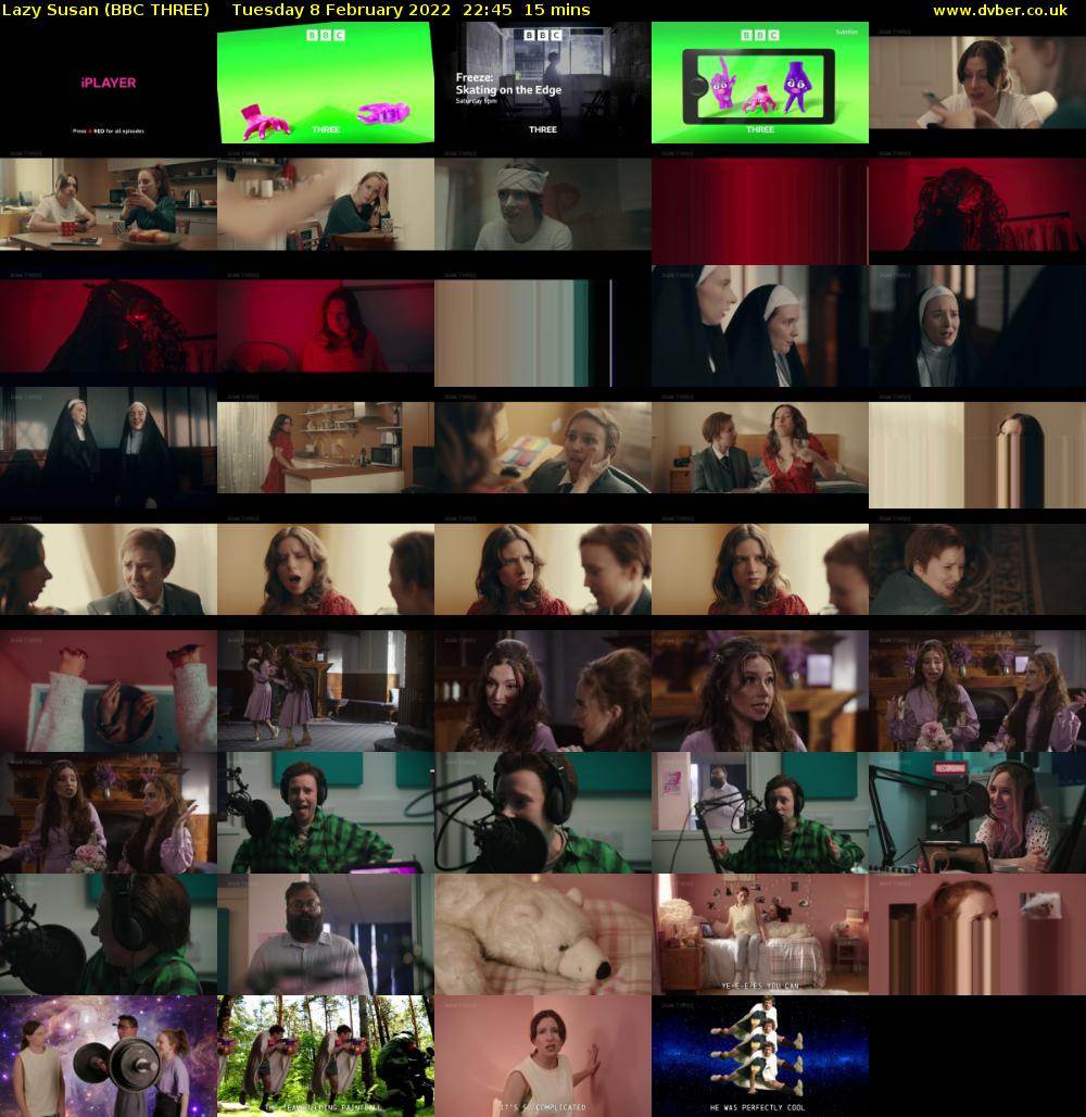 Lazy Susan (BBC THREE) Tuesday 8 February 2022 22:45 - 23:00