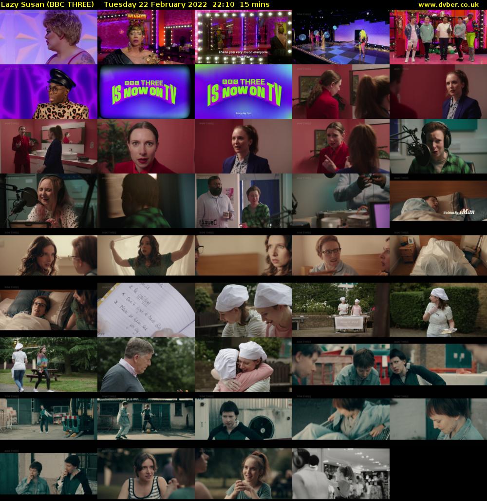 Lazy Susan (BBC THREE) Tuesday 22 February 2022 22:10 - 22:25