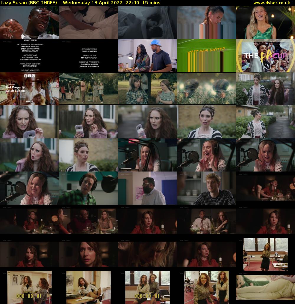 Lazy Susan (BBC THREE) Wednesday 13 April 2022 22:40 - 22:55
