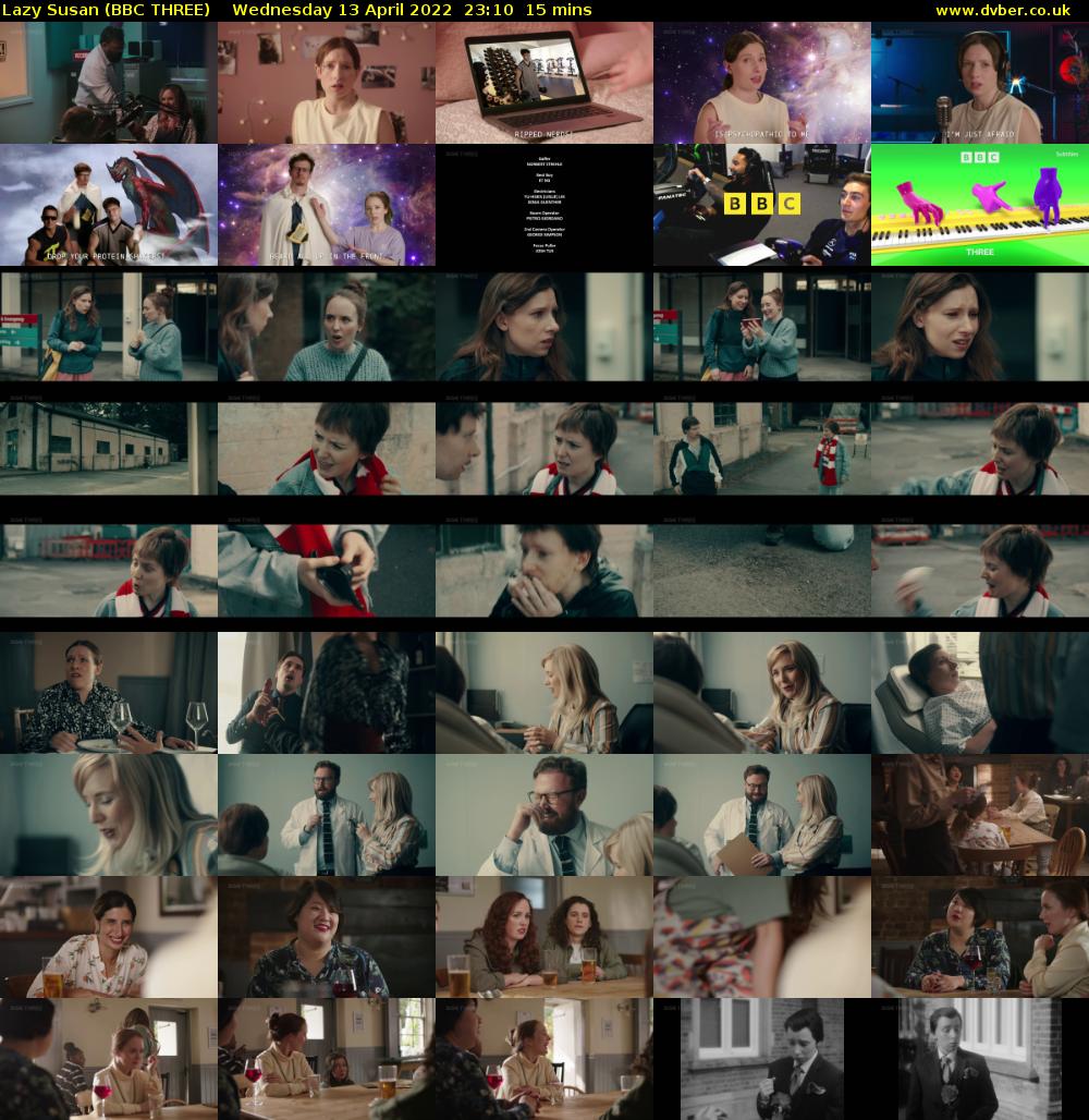 Lazy Susan (BBC THREE) Wednesday 13 April 2022 23:10 - 23:25