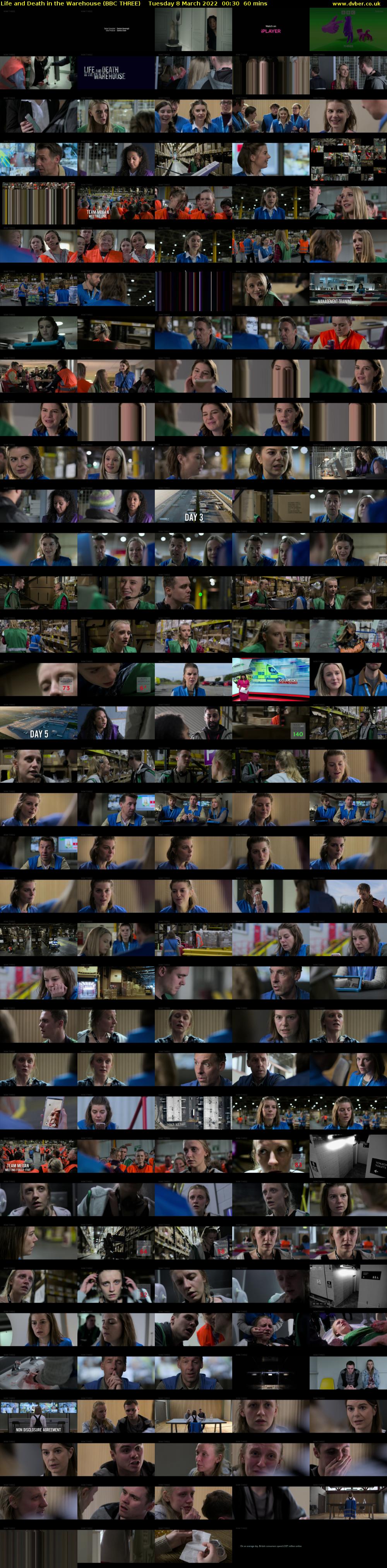 Life and Death in the Warehouse (BBC THREE) Tuesday 8 March 2022 00:30 - 01:30