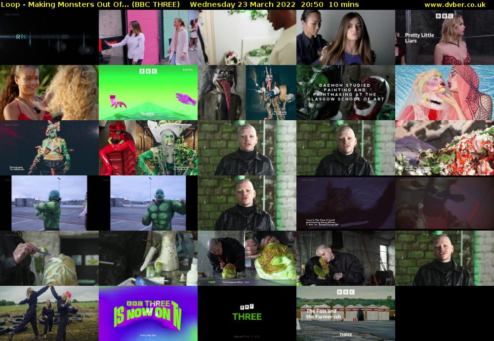 Loop - Making Monsters Out Of... (BBC THREE) Wednesday 23 March 2022 20:50 - 21:00