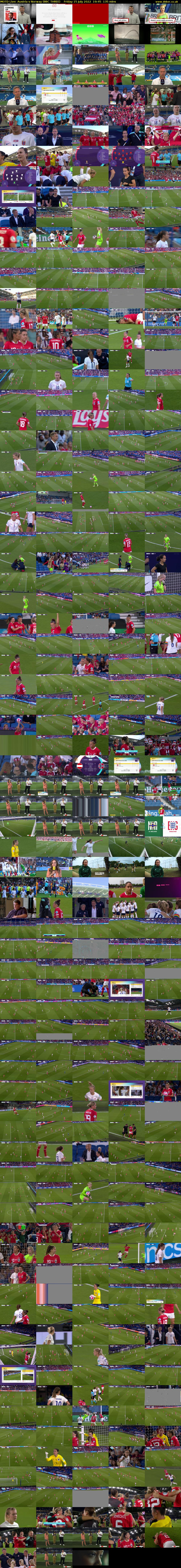 MOTD Live: Austria v Norway (BBC THREE) Friday 15 July 2022 19:45 - 22:00