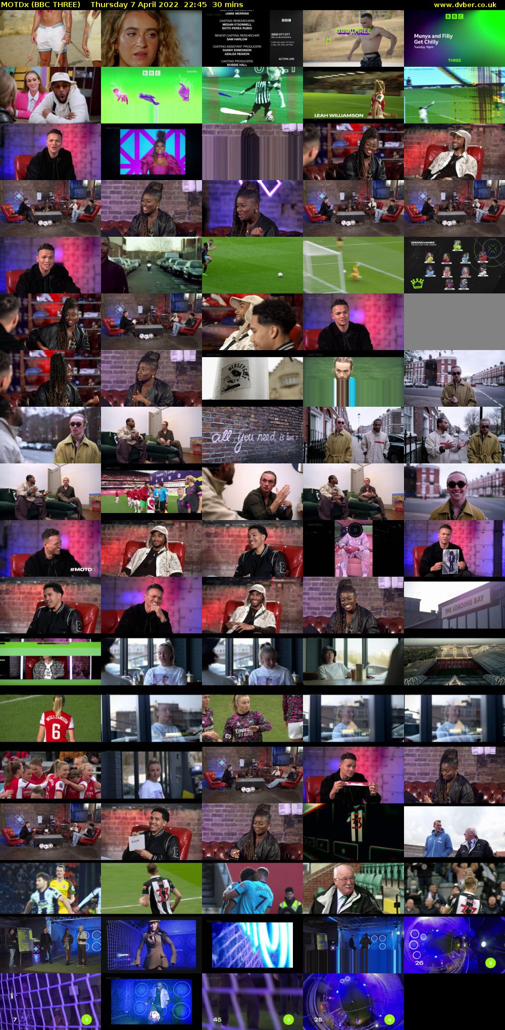MOTDx (BBC THREE) Thursday 7 April 2022 22:45 - 23:15