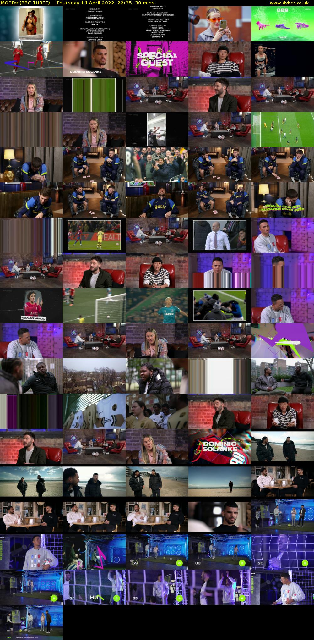 MOTDx (BBC THREE) Thursday 14 April 2022 22:35 - 23:05