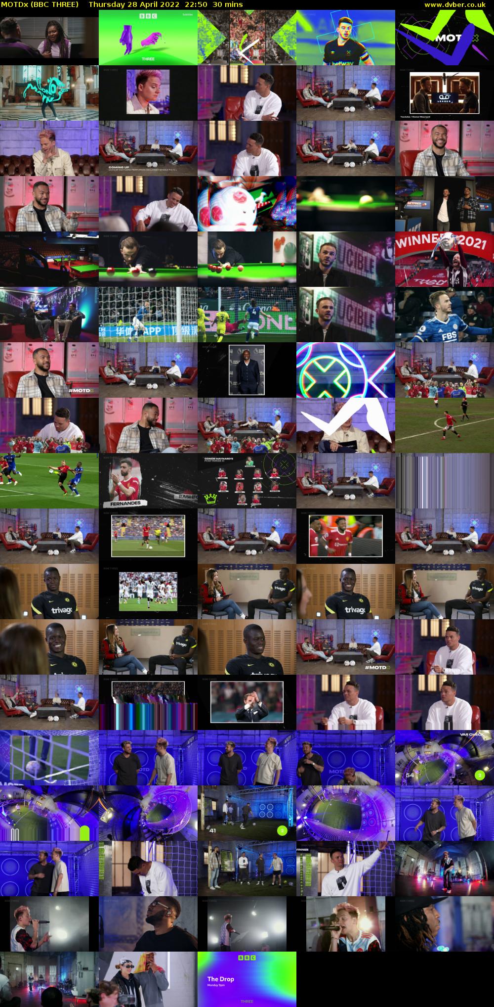MOTDx (BBC THREE) Thursday 28 April 2022 22:50 - 23:20