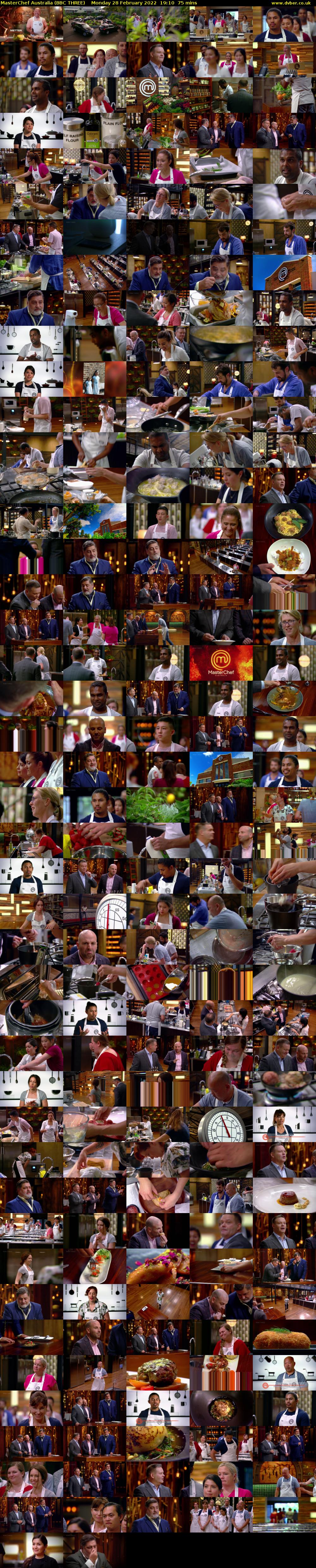 MasterChef Australia (BBC THREE) Monday 28 February 2022 19:10 - 20:25