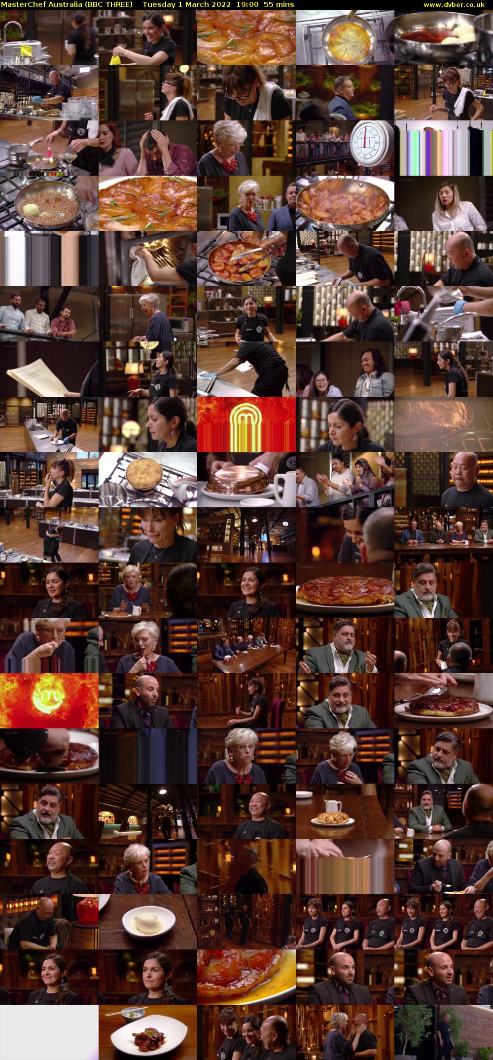 MasterChef Australia (BBC THREE) Tuesday 1 March 2022 19:00 - 19:55