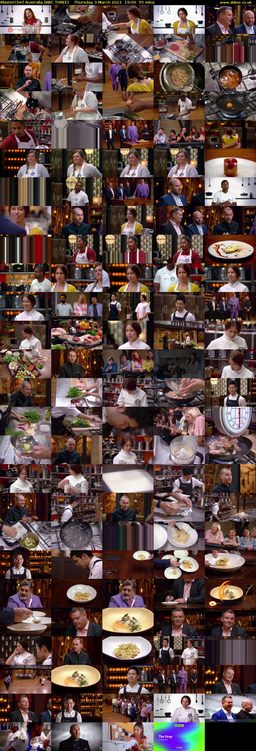 MasterChef Australia (BBC THREE) Thursday 3 March 2022 19:00 - 19:55