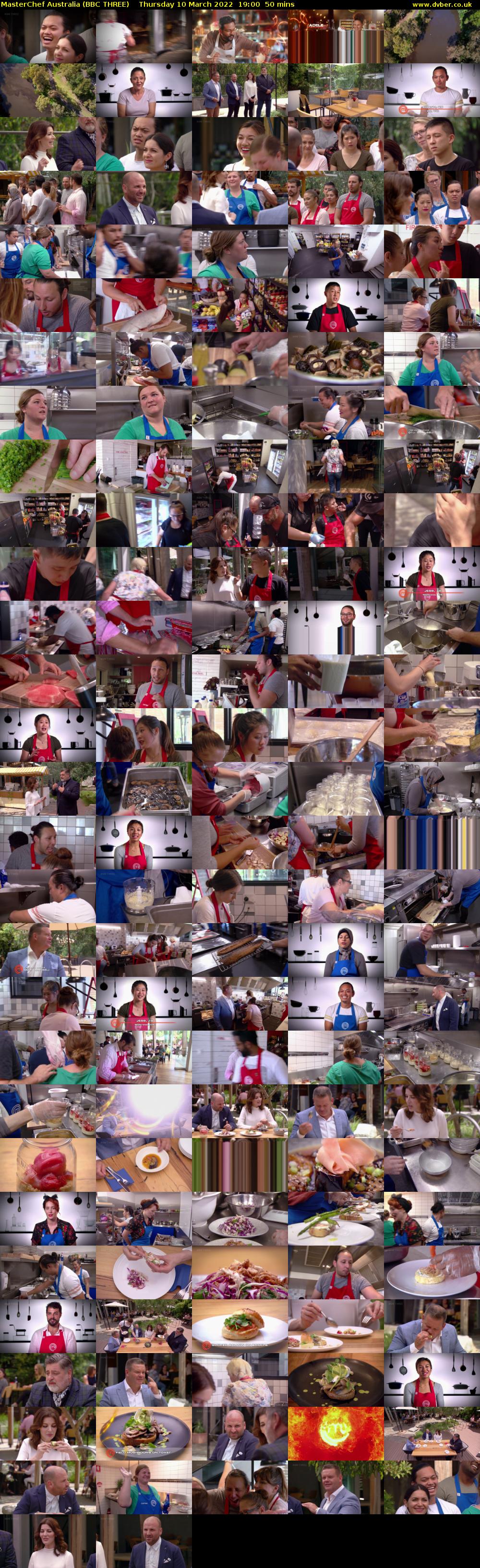 MasterChef Australia (BBC THREE) Thursday 10 March 2022 19:00 - 19:50