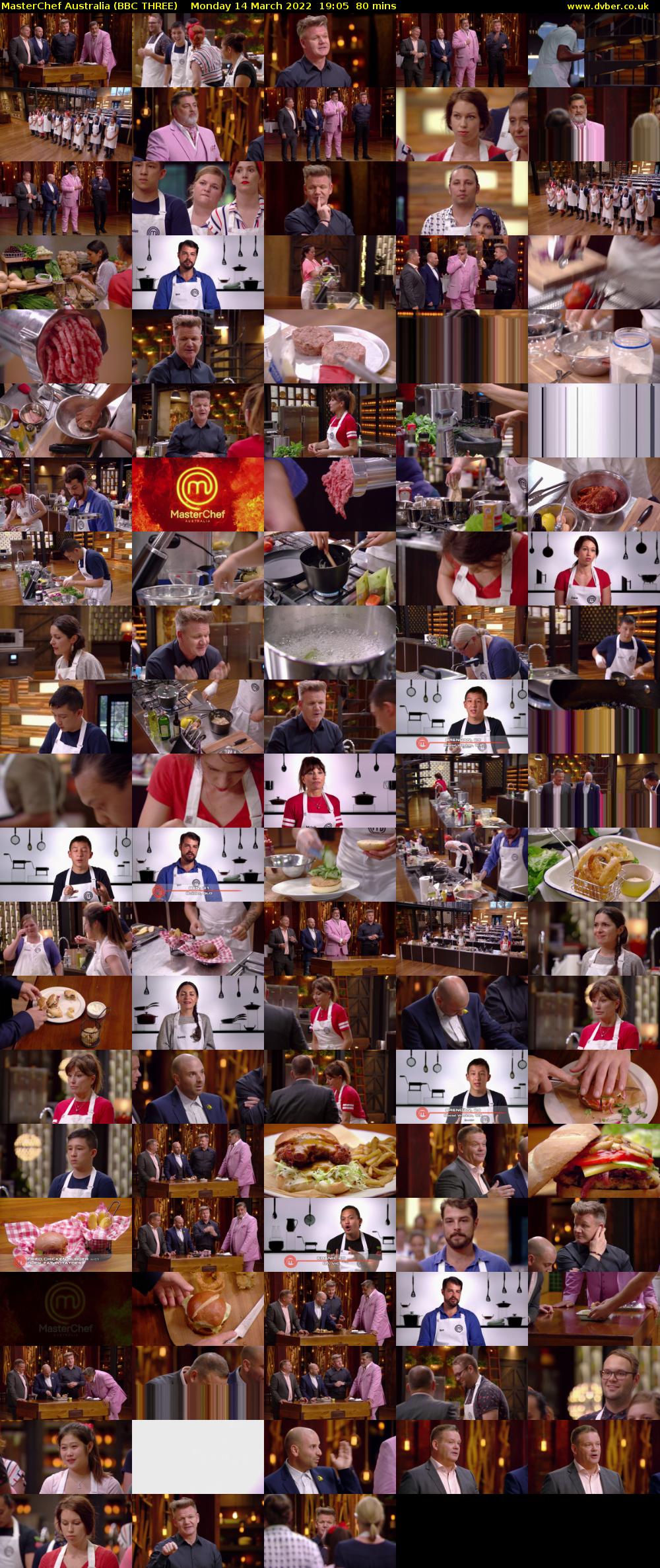 MasterChef Australia (BBC THREE) Monday 14 March 2022 19:05 - 20:25