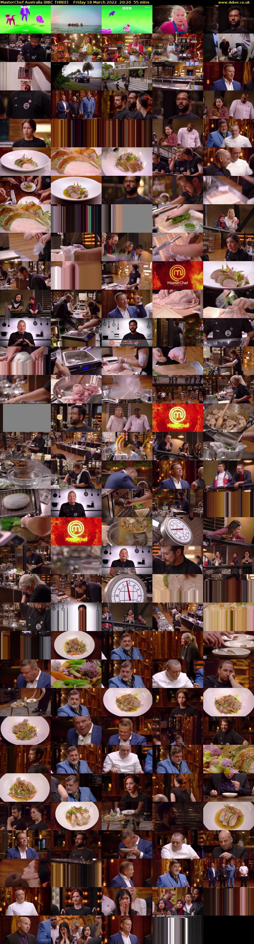 MasterChef Australia (BBC THREE) Friday 18 March 2022 20:20 - 21:15