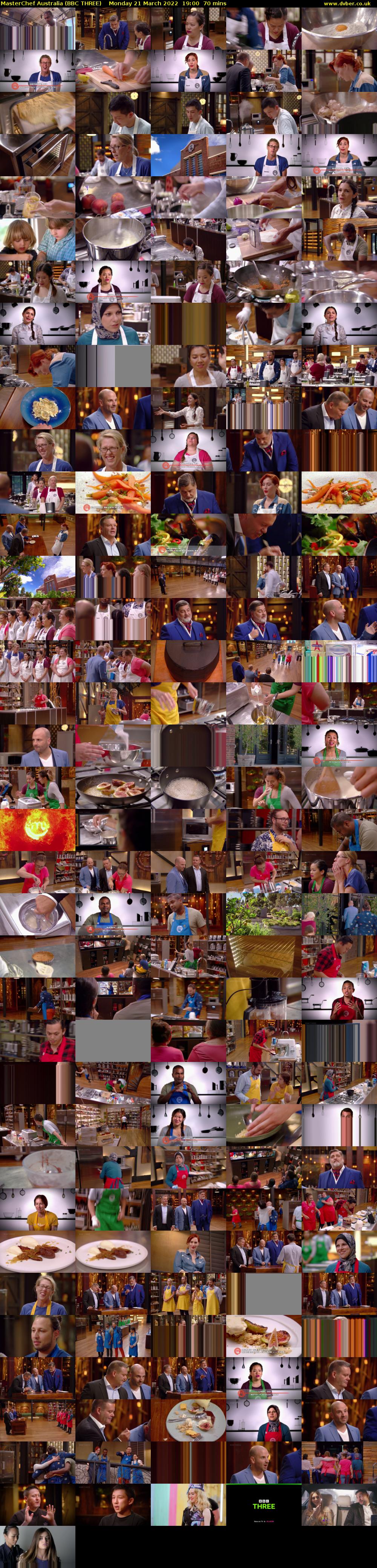 MasterChef Australia (BBC THREE) Monday 21 March 2022 19:00 - 20:10
