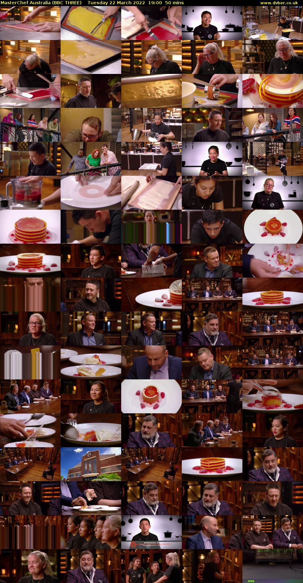 MasterChef Australia (BBC THREE) Tuesday 22 March 2022 19:00 - 19:50