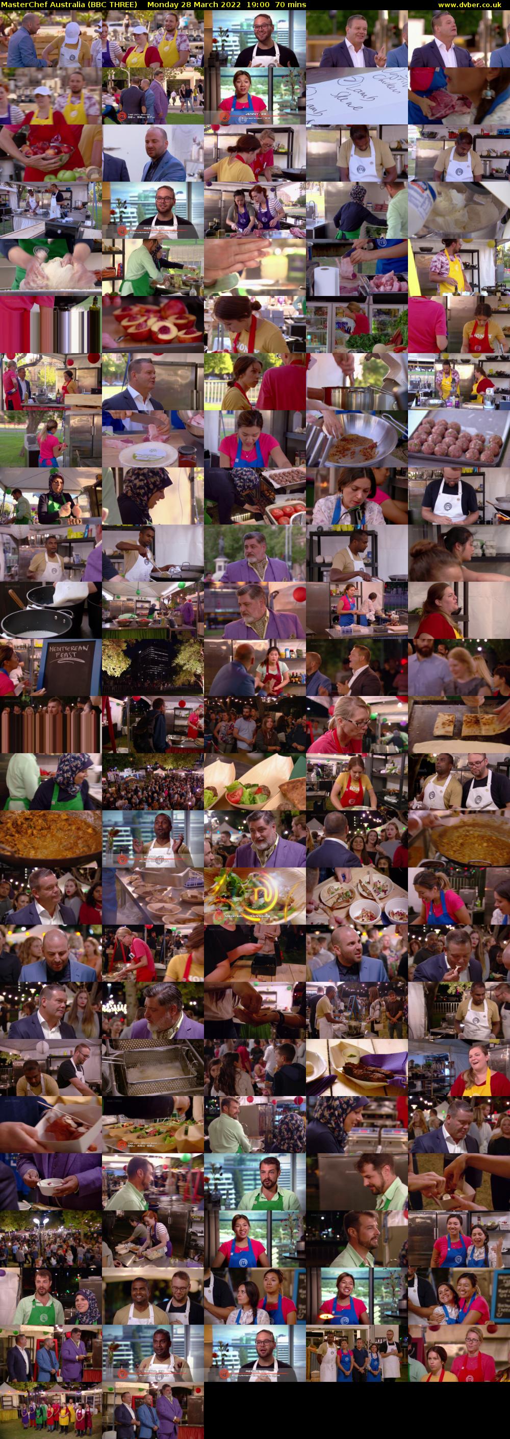 MasterChef Australia (BBC THREE) Monday 28 March 2022 19:00 - 20:10