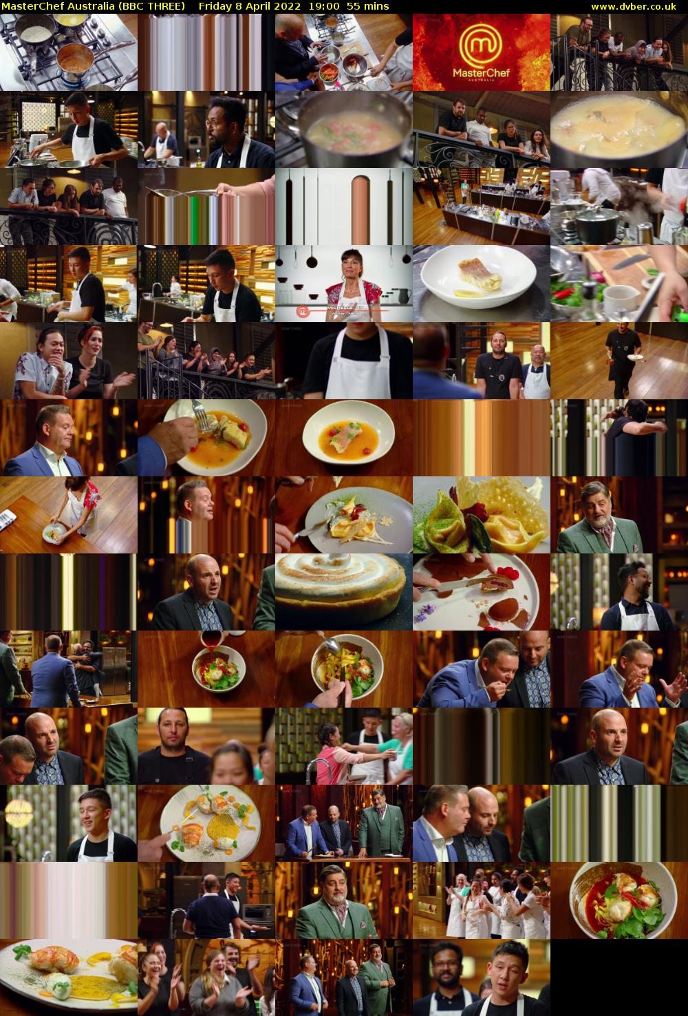 MasterChef Australia (BBC THREE) Friday 8 April 2022 19:00 - 19:55
