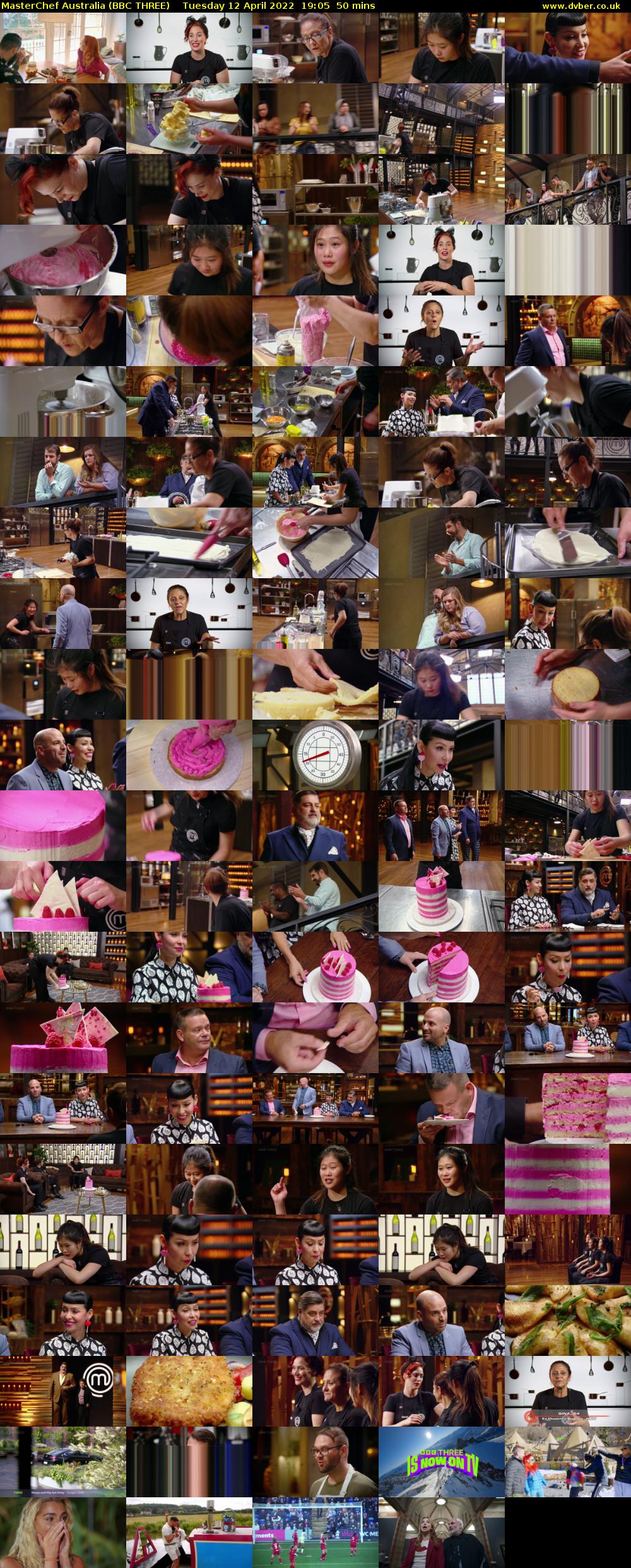 MasterChef Australia (BBC THREE) Tuesday 12 April 2022 19:05 - 19:55