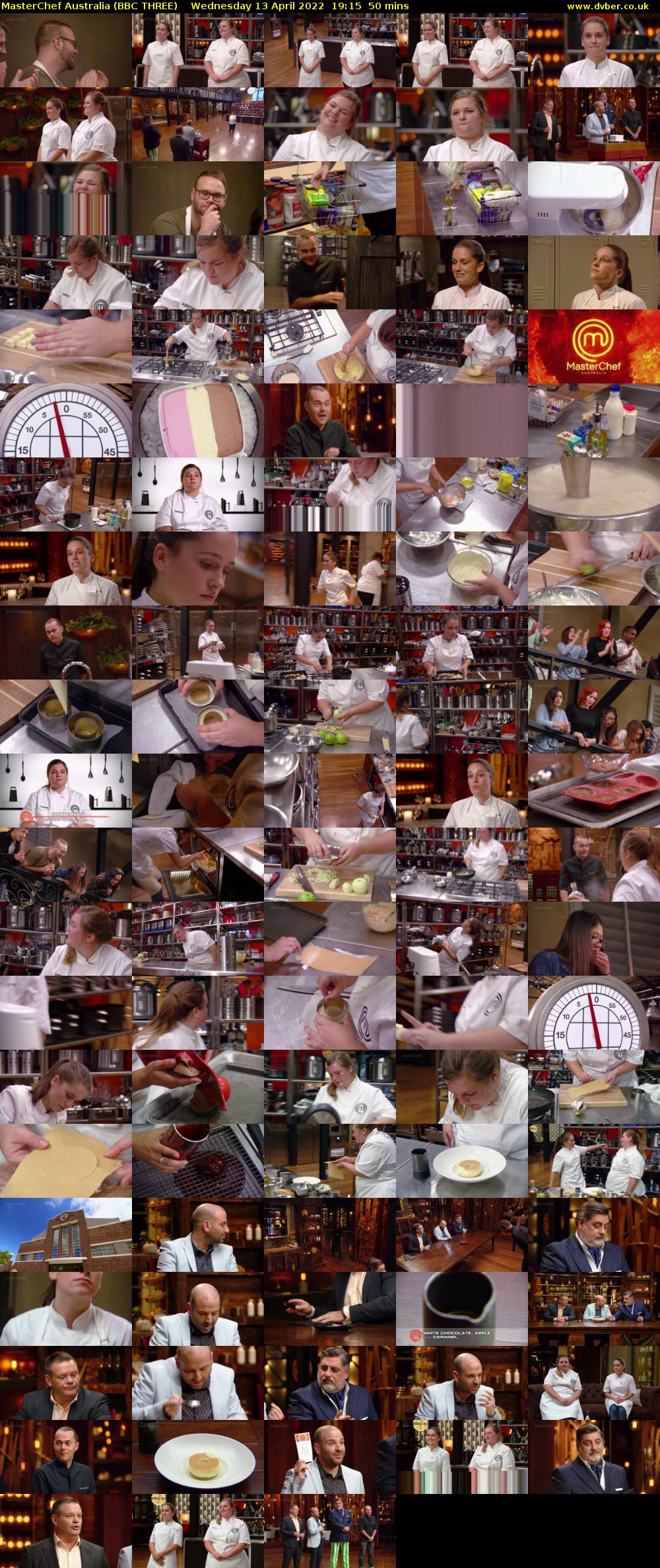 MasterChef Australia (BBC THREE) Wednesday 13 April 2022 19:15 - 20:05