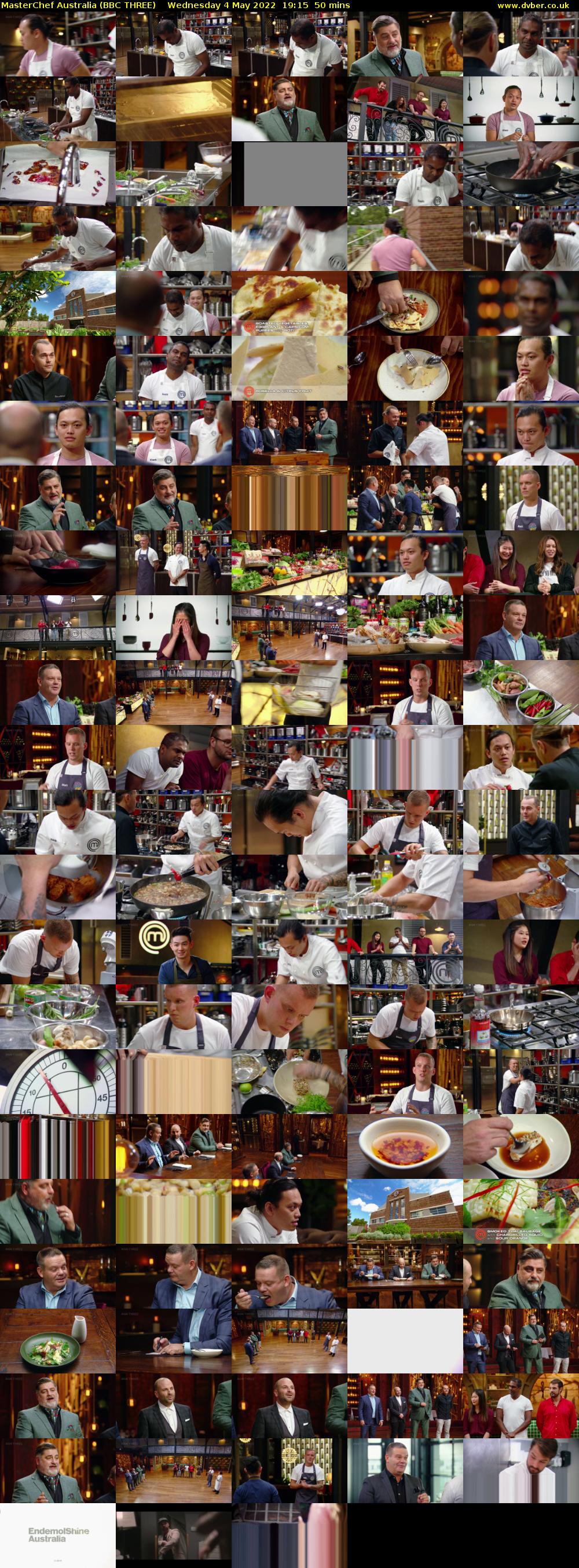MasterChef Australia (BBC THREE) Wednesday 4 May 2022 19:15 - 20:05