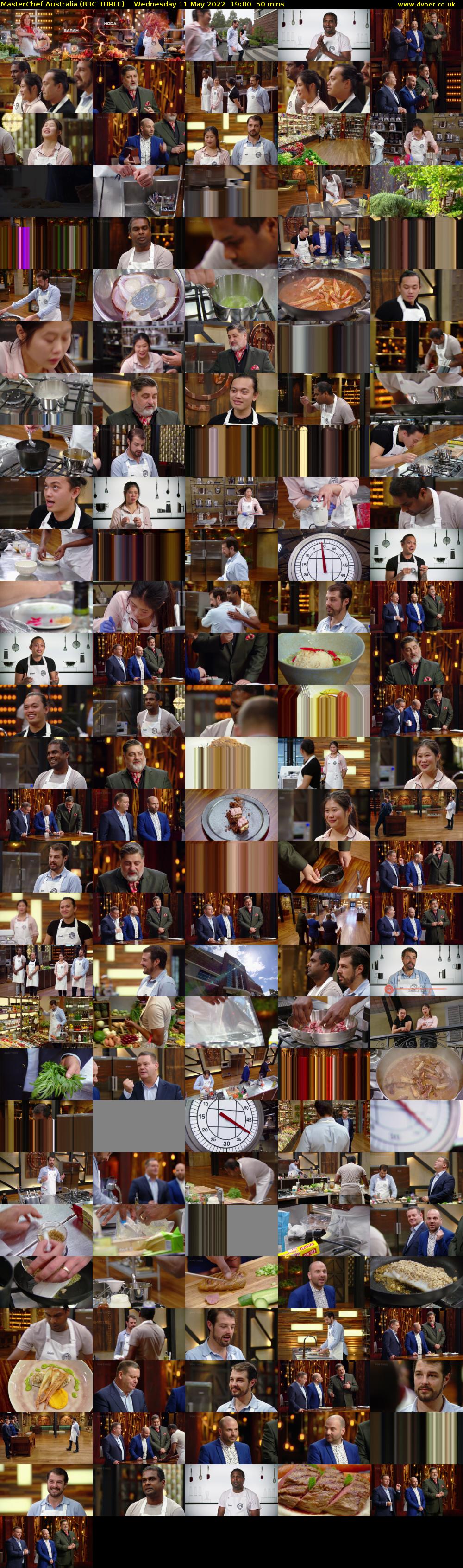 MasterChef Australia (BBC THREE) Wednesday 11 May 2022 19:00 - 19:50