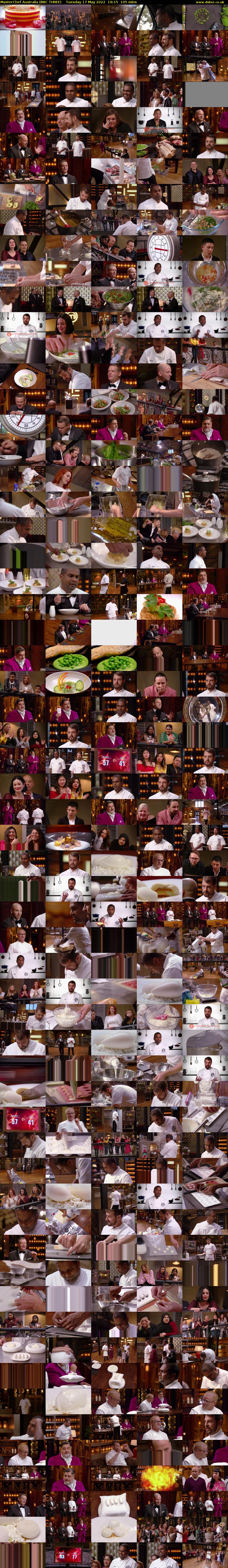 MasterChef Australia (BBC THREE) Tuesday 17 May 2022 19:15 - 21:00