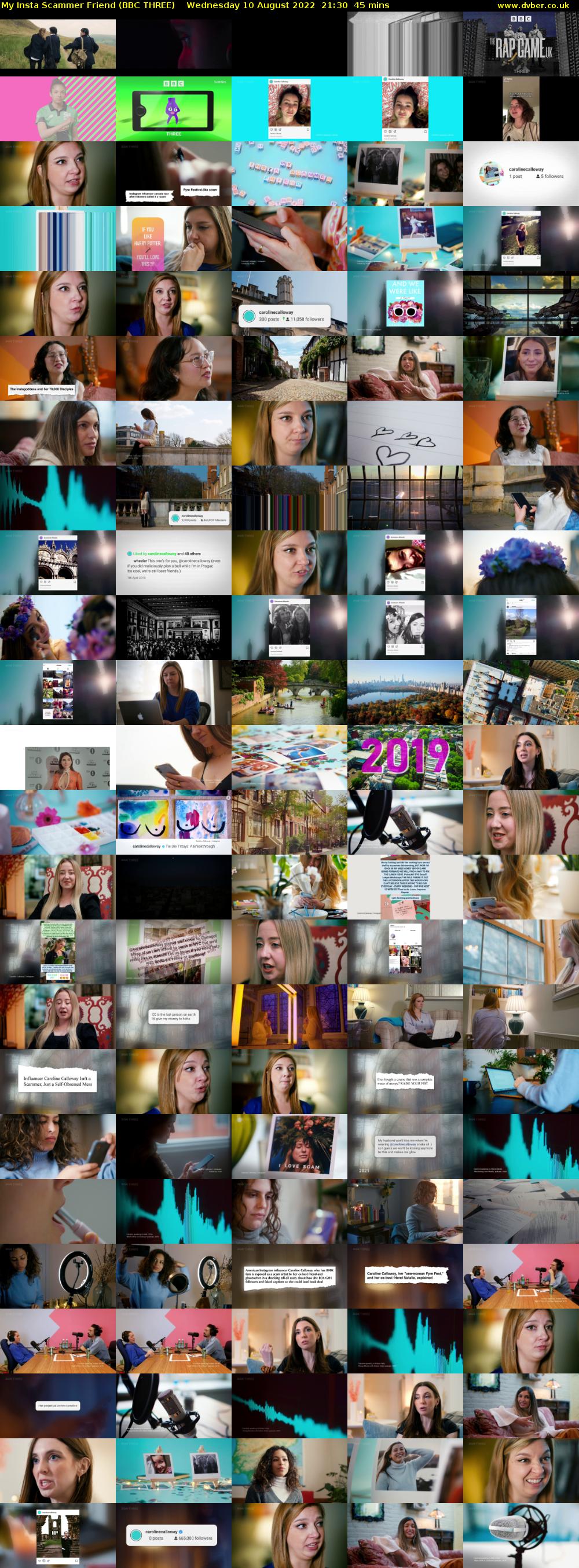 My Insta Scammer Friend (BBC THREE) Wednesday 10 August 2022 21:30 - 22:15