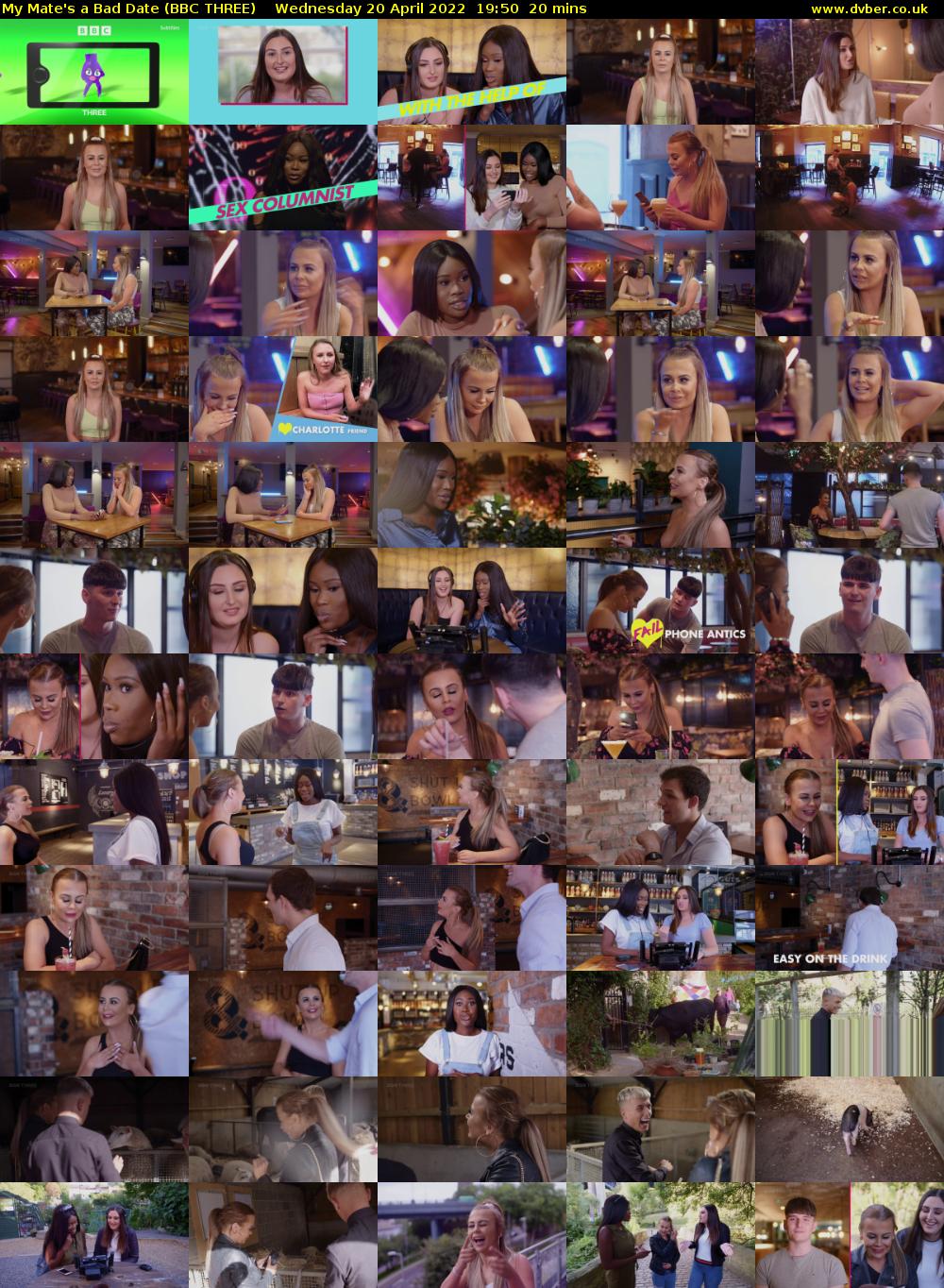 My Mate's a Bad Date (BBC THREE) Wednesday 20 April 2022 19:50 - 20:10