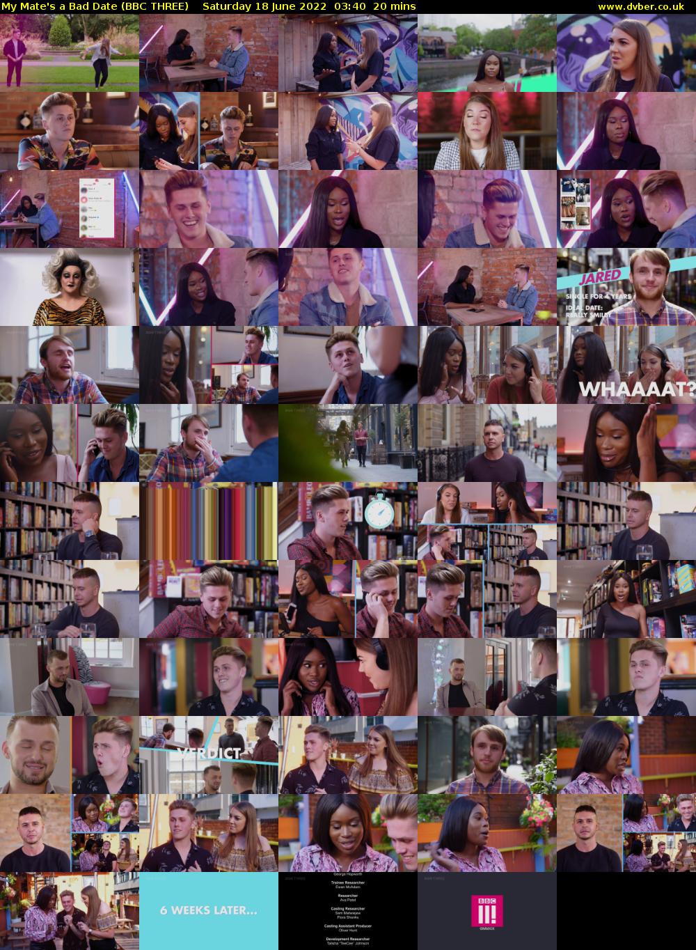 My Mate's a Bad Date (BBC THREE) Saturday 18 June 2022 03:40 - 04:00
