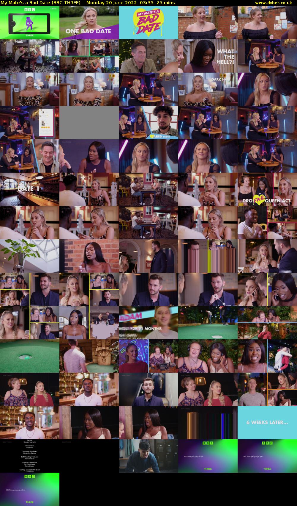 My Mate's a Bad Date (BBC THREE) Monday 20 June 2022 03:35 - 04:00
