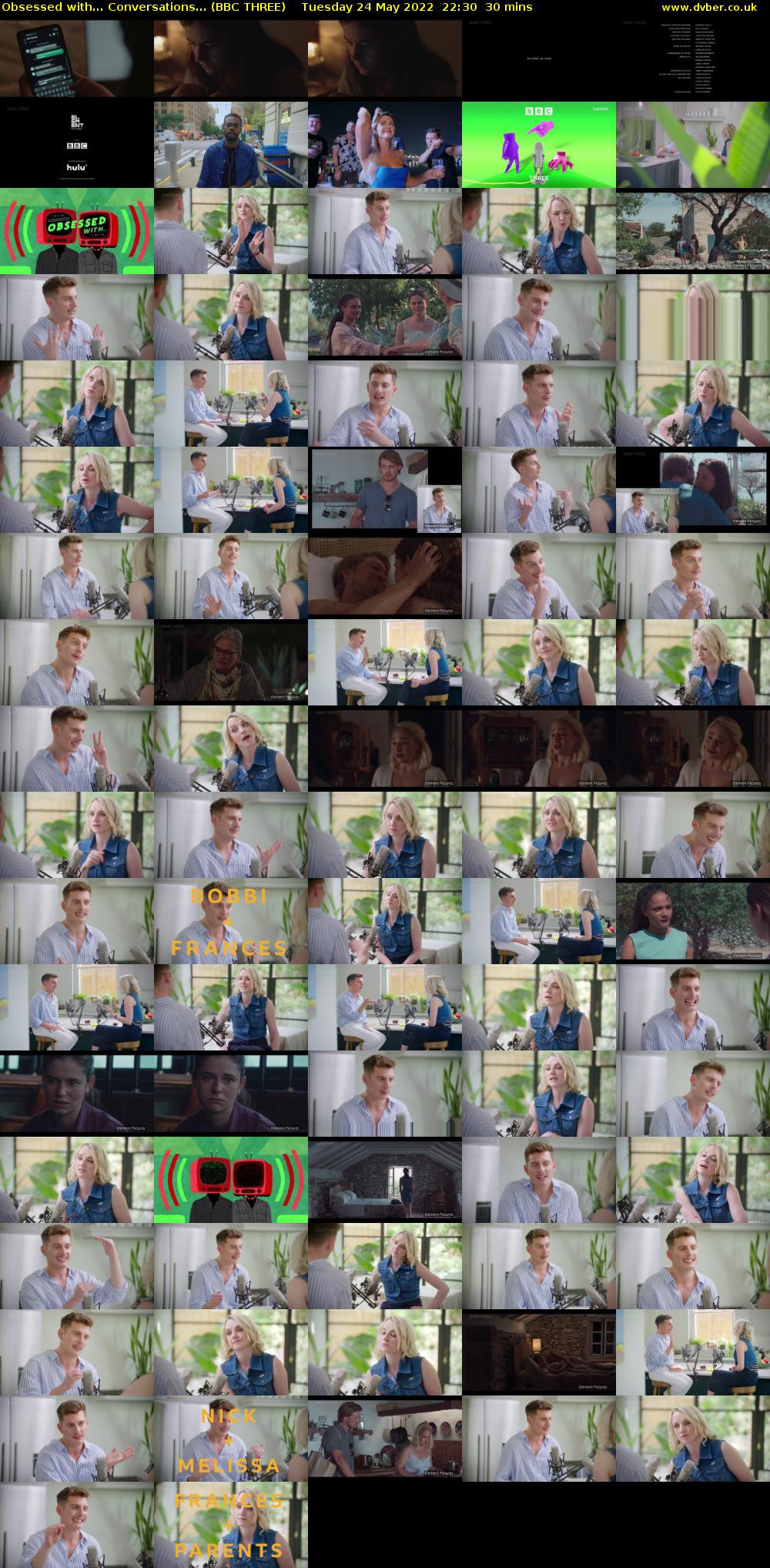 Obsessed with... Conversations... (BBC THREE) Tuesday 24 May 2022 22:30 - 23:00