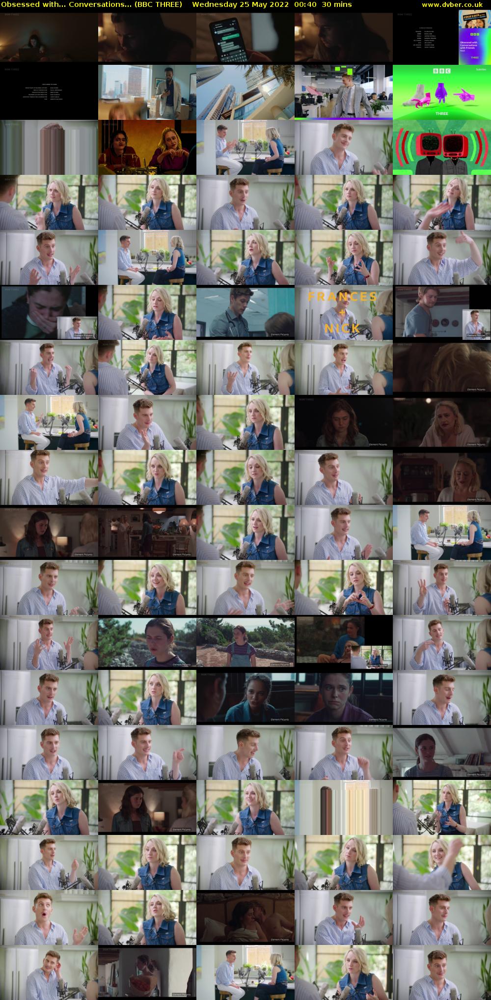 Obsessed with... Conversations... (BBC THREE) Wednesday 25 May 2022 00:40 - 01:10