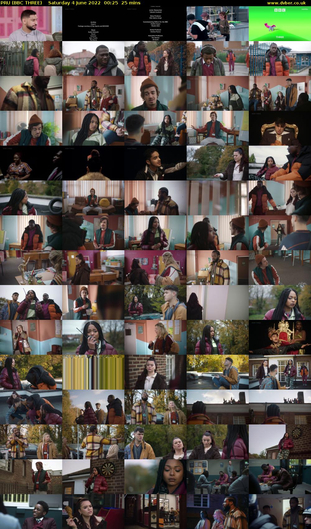 PRU (BBC THREE) Saturday 4 June 2022 00:25 - 00:50