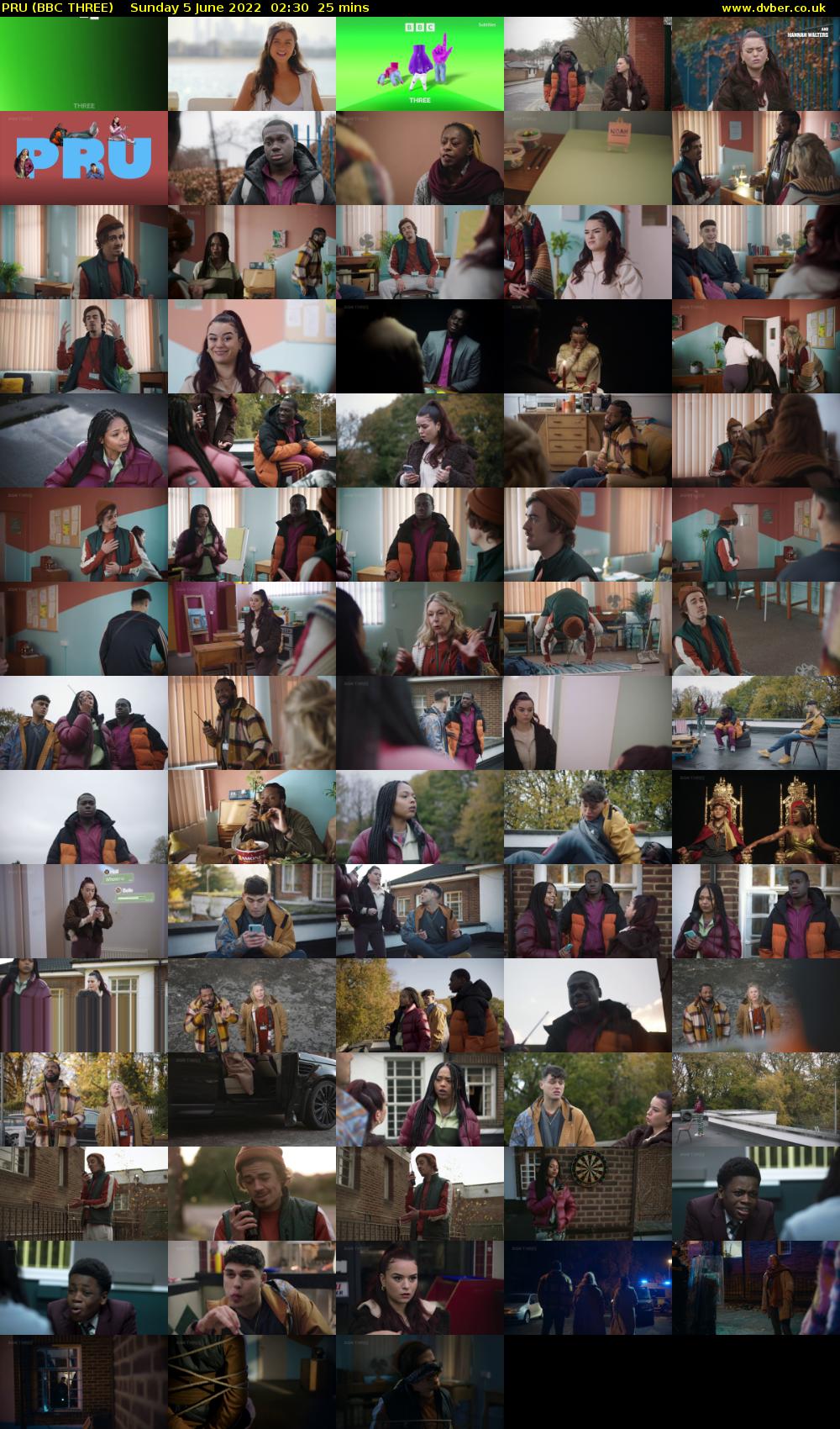 PRU (BBC THREE) Sunday 5 June 2022 02:30 - 02:55