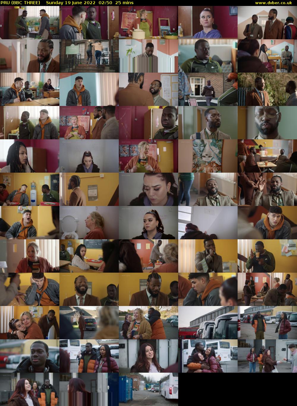PRU (BBC THREE) Sunday 19 June 2022 02:50 - 03:15