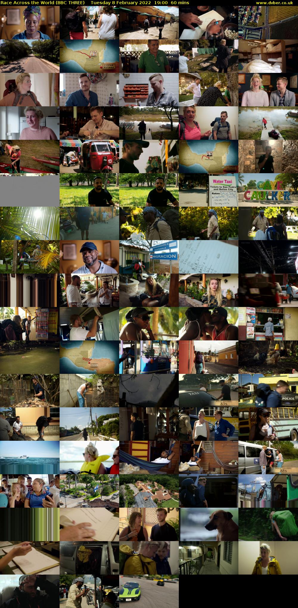 Race Across the World (BBC THREE) Tuesday 8 February 2022 19:00 - 20:00