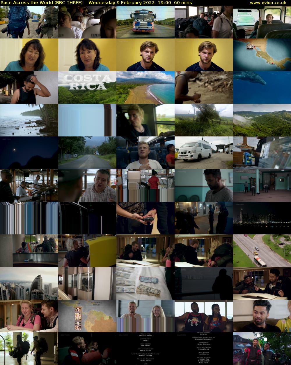 Race Across the World (BBC THREE) Wednesday 9 February 2022 19:00 - 20:00