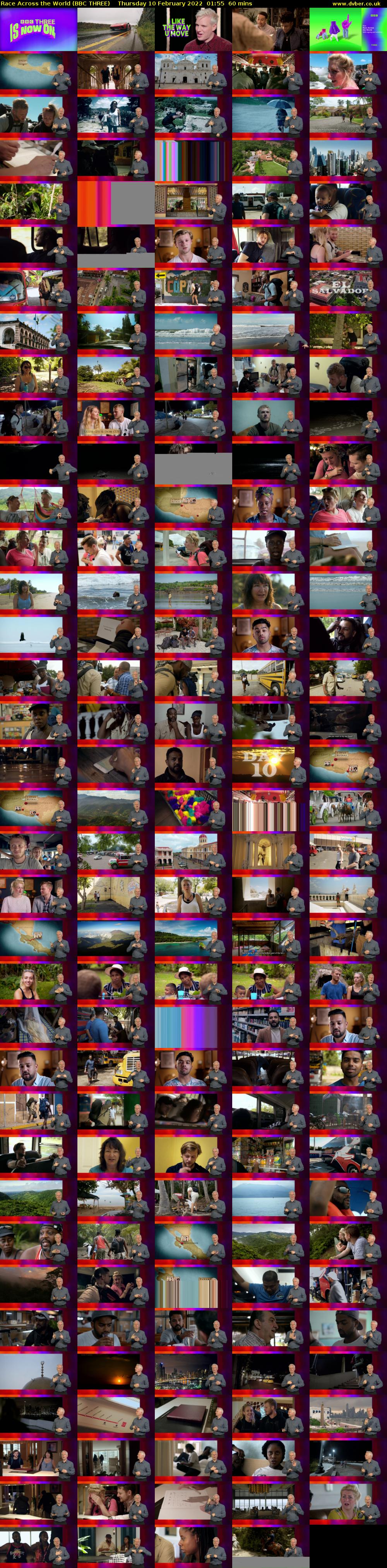 Race Across the World (BBC THREE) Thursday 10 February 2022 01:55 - 02:55