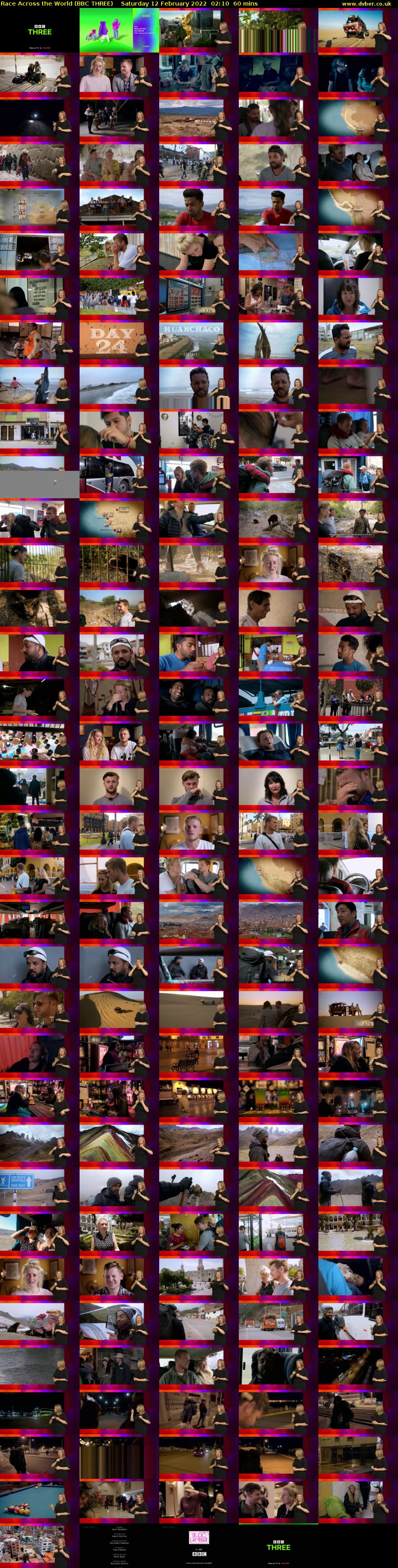 Race Across the World (BBC THREE) Saturday 12 February 2022 02:10 - 03:10