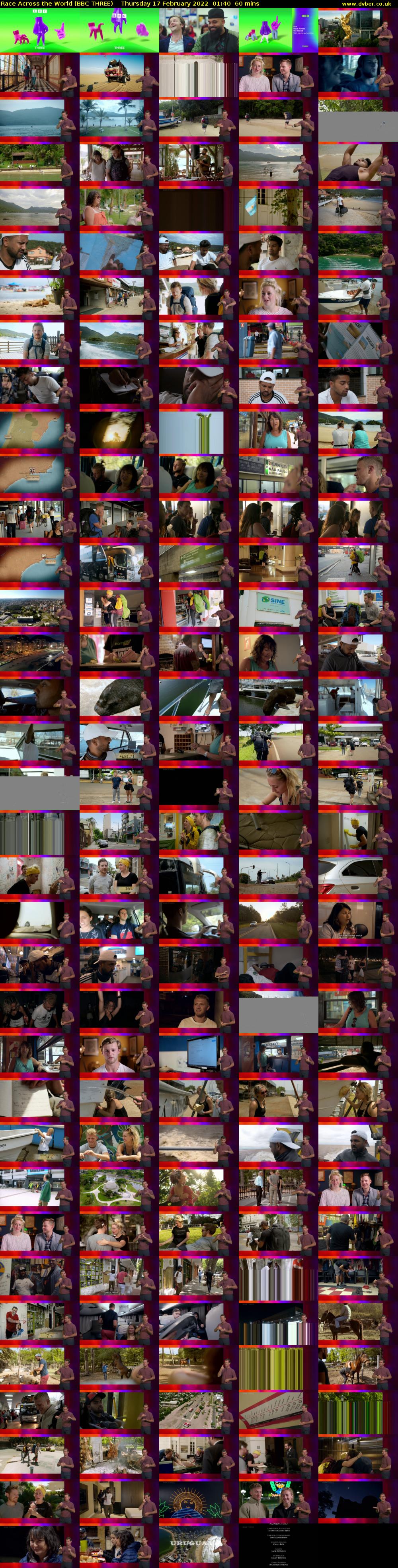 Race Across the World (BBC THREE) Thursday 17 February 2022 01:40 - 02:40